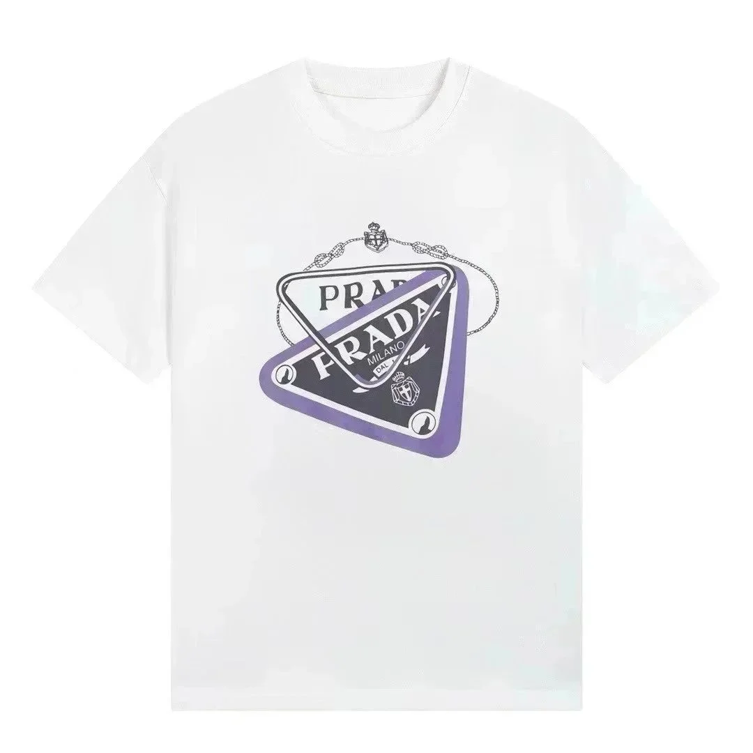 Prada Prada Triangle Logo White T-Shirt White