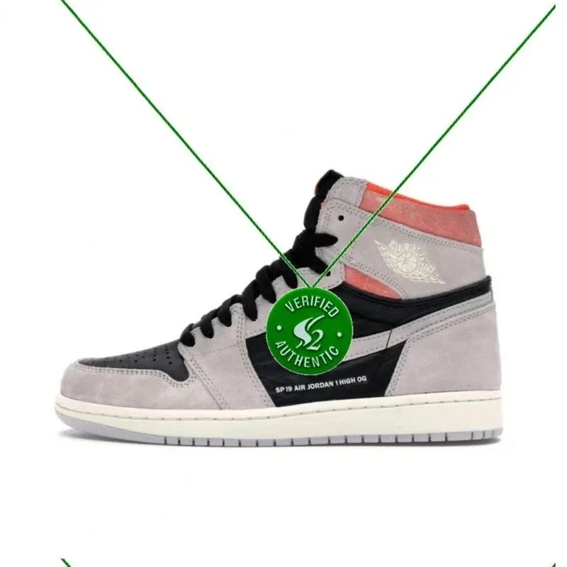 Jordan Jordan Air Jordan 1 High OG Grey Deer Suede Sneakers Grey - 1