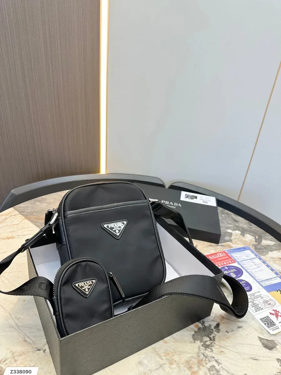 Prada Prada Black Nylon Crossbody Bag Set Black - 1