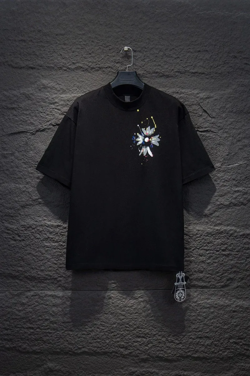 Travis Scott Travis Scott x Cactus Jack Cactus Jack Black Floral Graphic T-Shirt Black