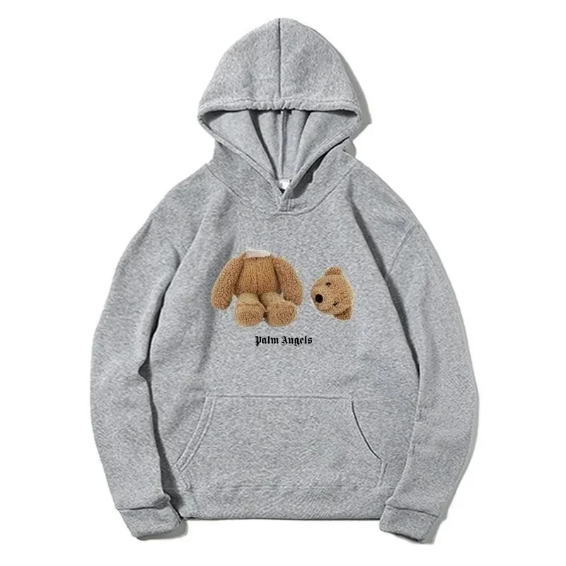 Palm Angels Palm Angels Bear Grey Hoodie Grey