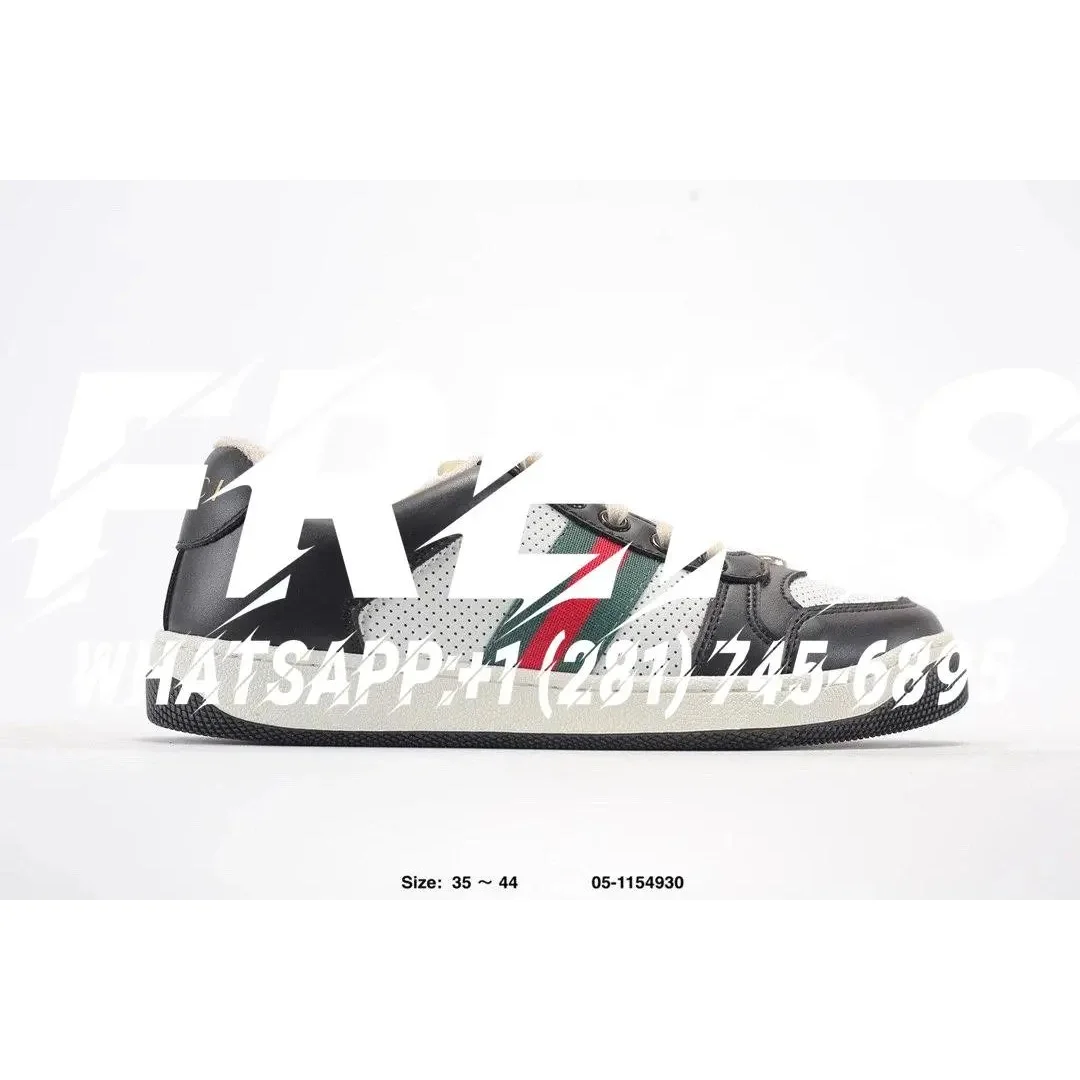 Gucci Gucci Runners Black/White Leather Sneakers Black