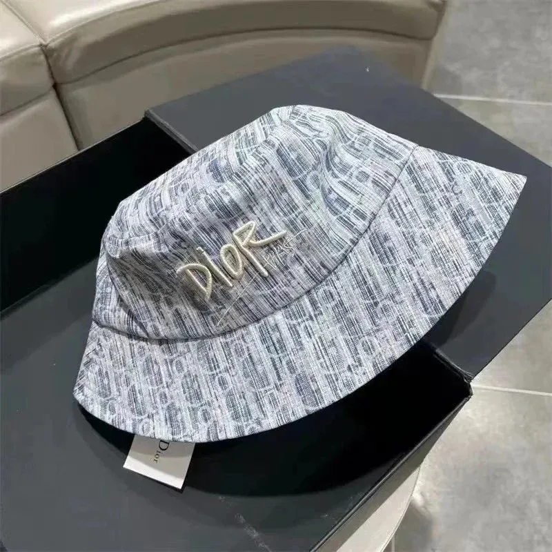 Dior Dior Dior Book Tote Bucket Hat Beige/Blue Headwear Beige - 1
