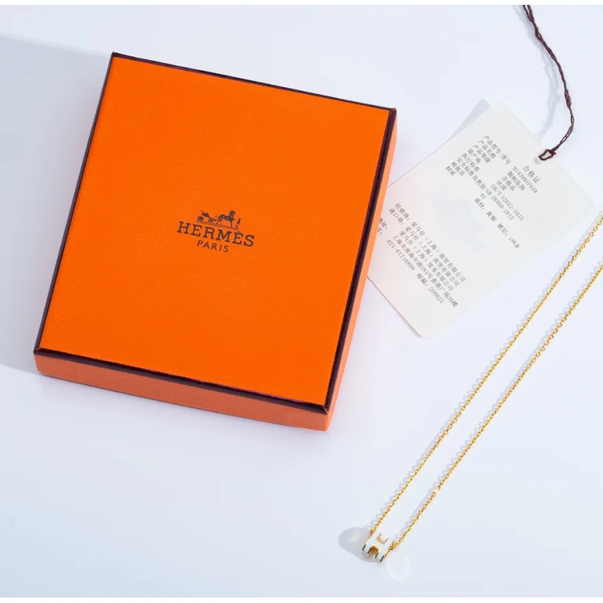 Hermès Hermès H Gold Necklace Gold