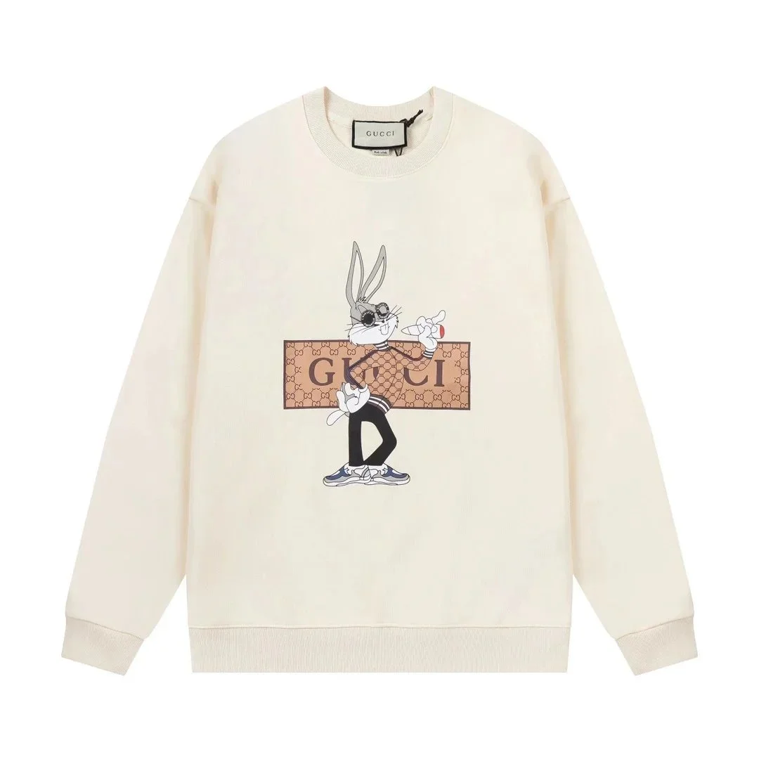 Gucci Gucci 08 Beige Bugs Bunny Print Sweatshirt Beige