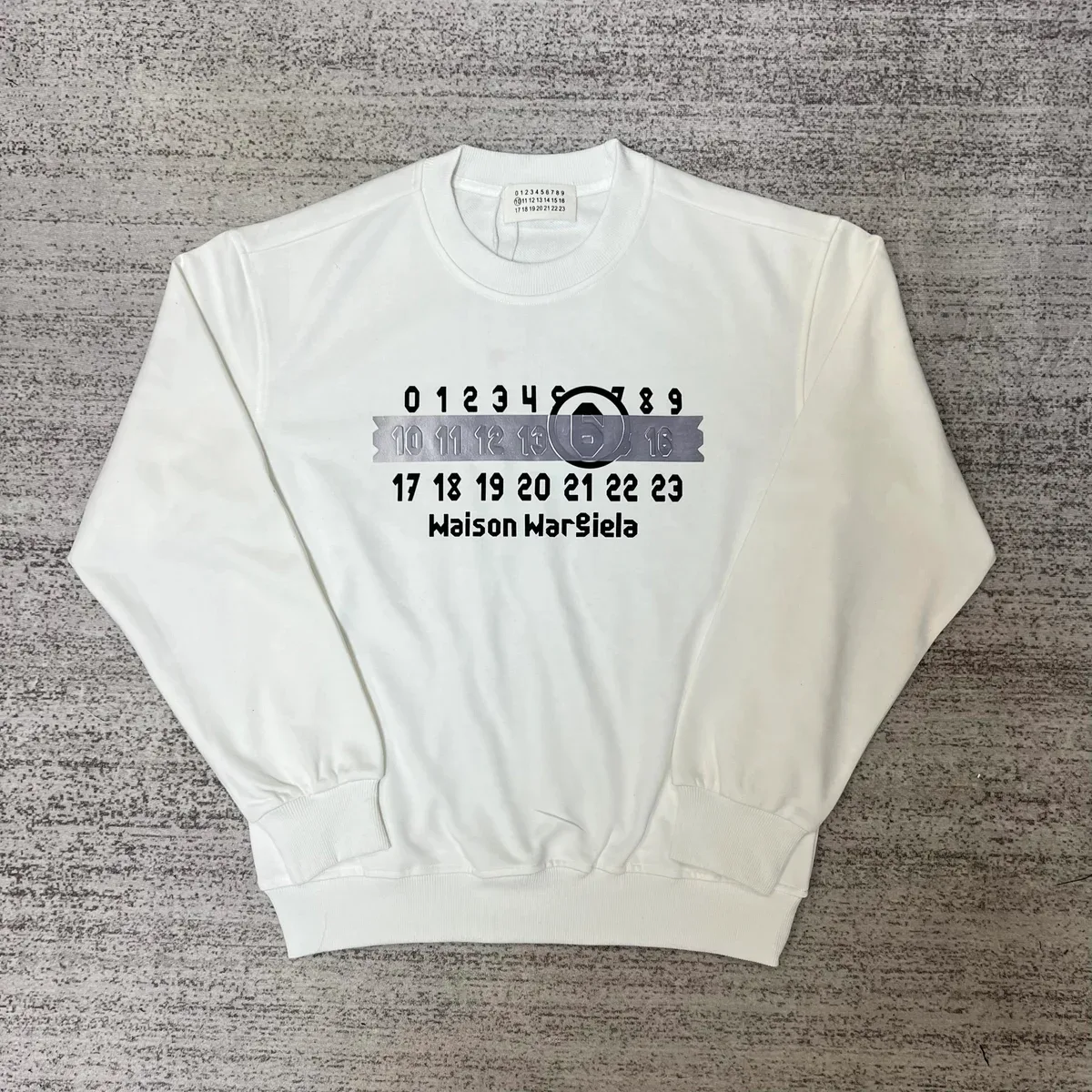 Maison Margiela Maison Margiela Replica White Numeric Sweatshirt White