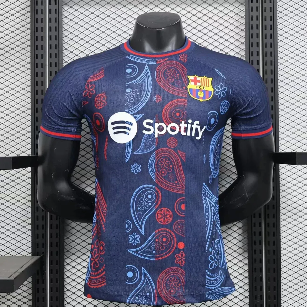 Nike Nike Barcelona Training Jersey Blue Soccer Top Blue - 1