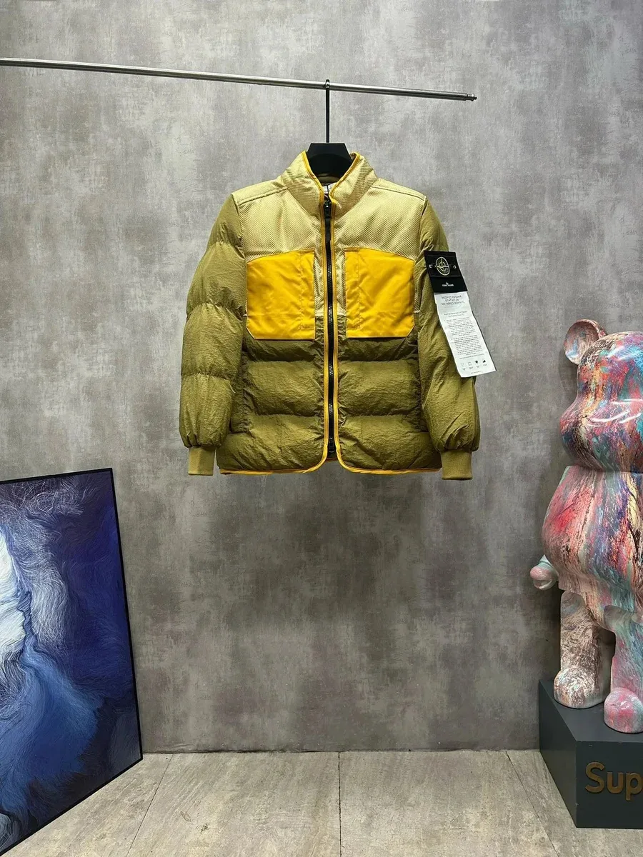 Stone Island Stone Island 68-15 Yellow Puffer Jacket Yellow