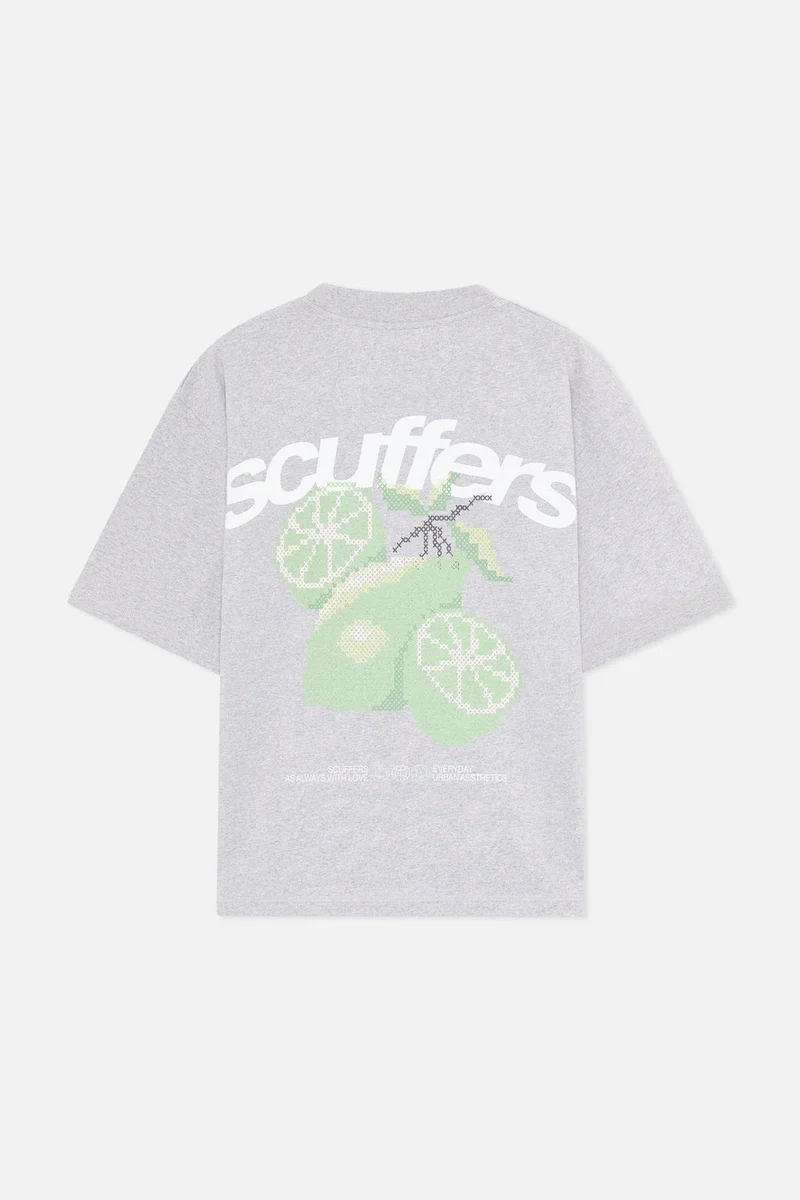 Other Scuffers N03-Grey Fruit Print T-Shirt Grey - 1
