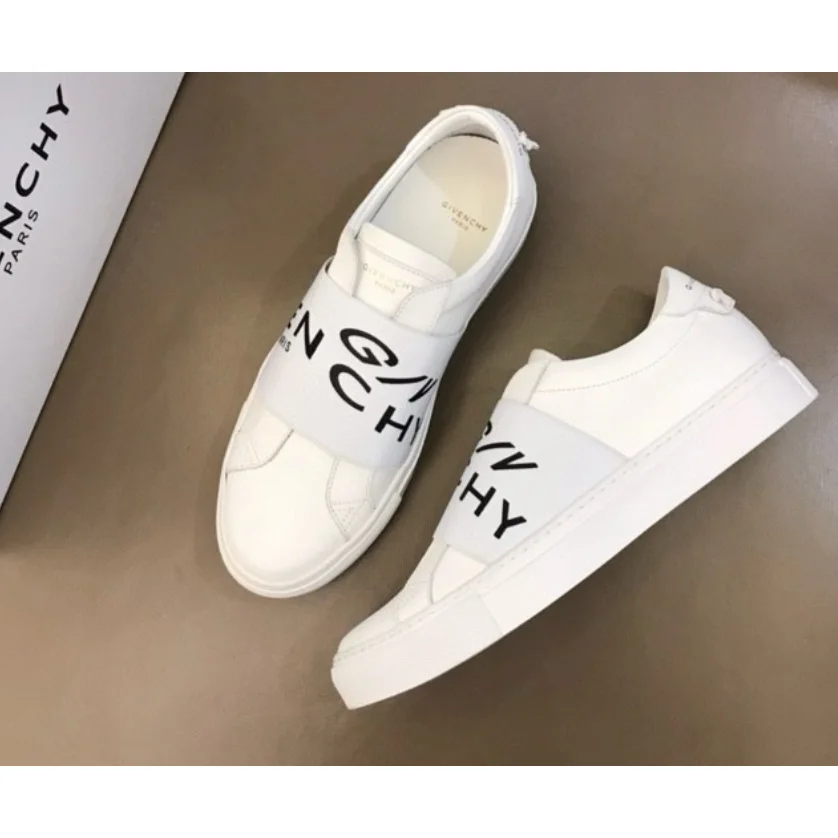 Givenchy Givenchy White Logo Band Slip-On Sneakers White