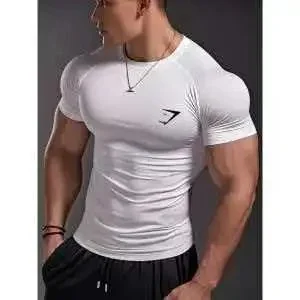 Other White Short Sleeve T-Shirt with Side Black Logo White - 1
