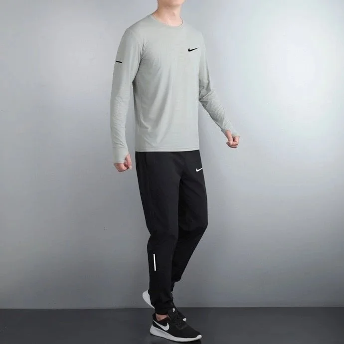 Nike Nike Air Long Sleeve Set Grey/Black Tracksuit Grey - 1