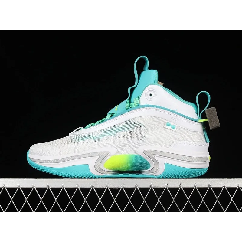 Other Unknown Brand White/Turquoise Basketball Sneakers White - 1