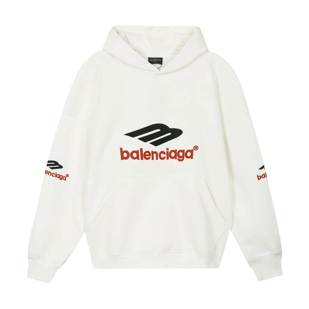 Balenciaga Balenciaga White/Black/Red Logo Hoodie White