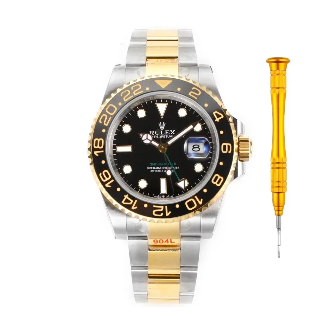 Rolex Rolex GMT-Master II Black Dial Two-Tone Watch Black