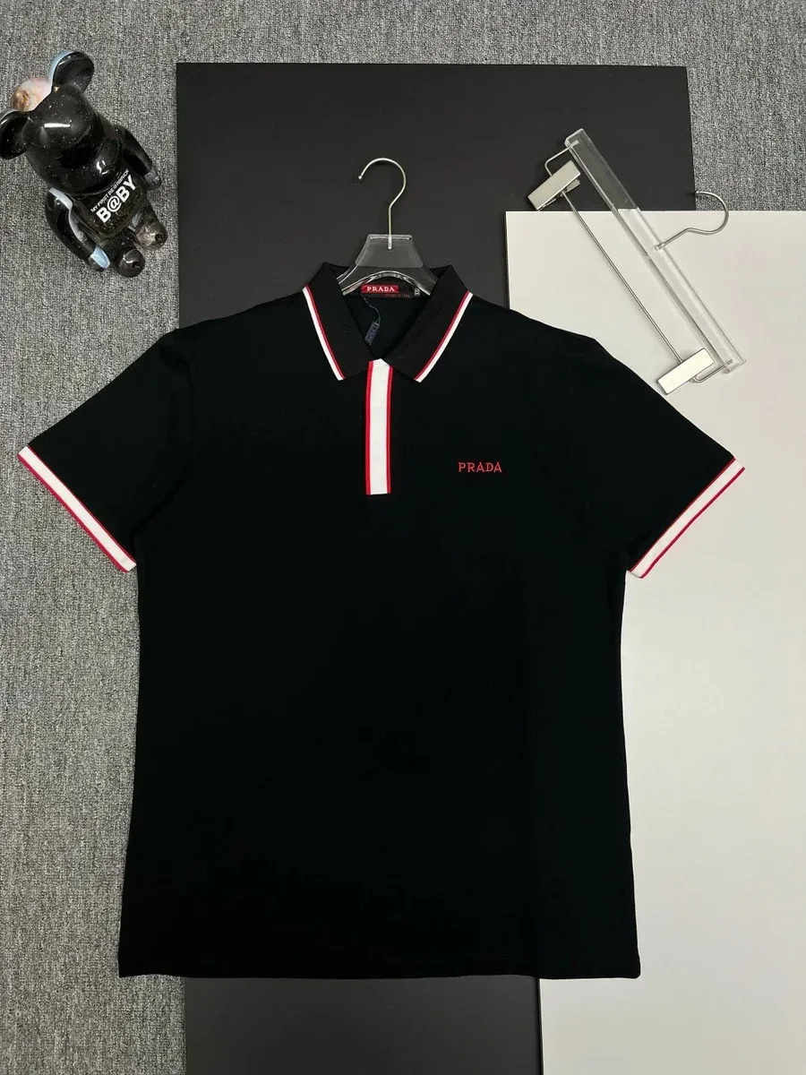 Prada Prada Black & Red Trim Polo Shirt Black - 1