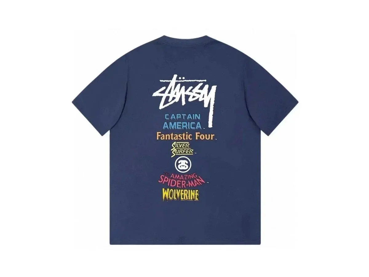 Stussy Stussy Captain America T-Shirt Navy Navy - 1