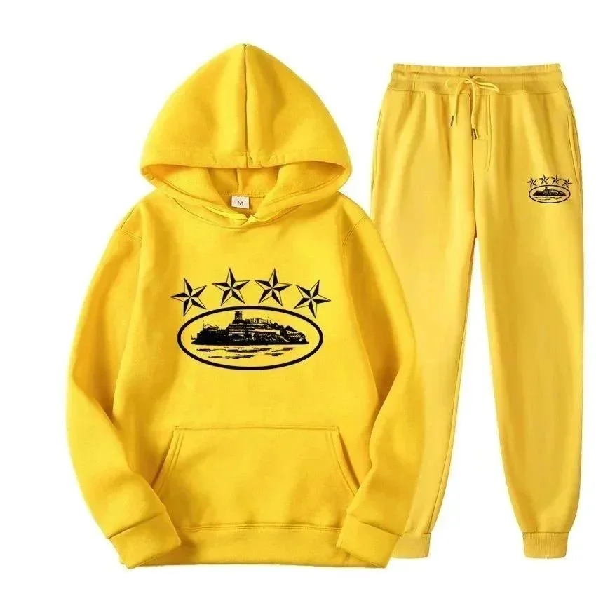 Other Yellow DD-022 Hoodie & Pants Set Yellow - 1