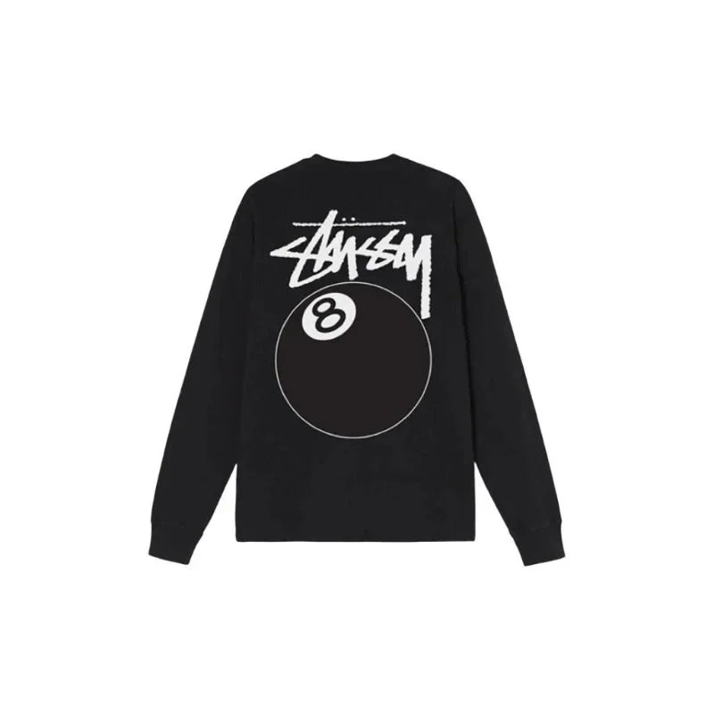 Stussy Stussy 8 Ball Black Long Sleeve T-Shirt Black - 1