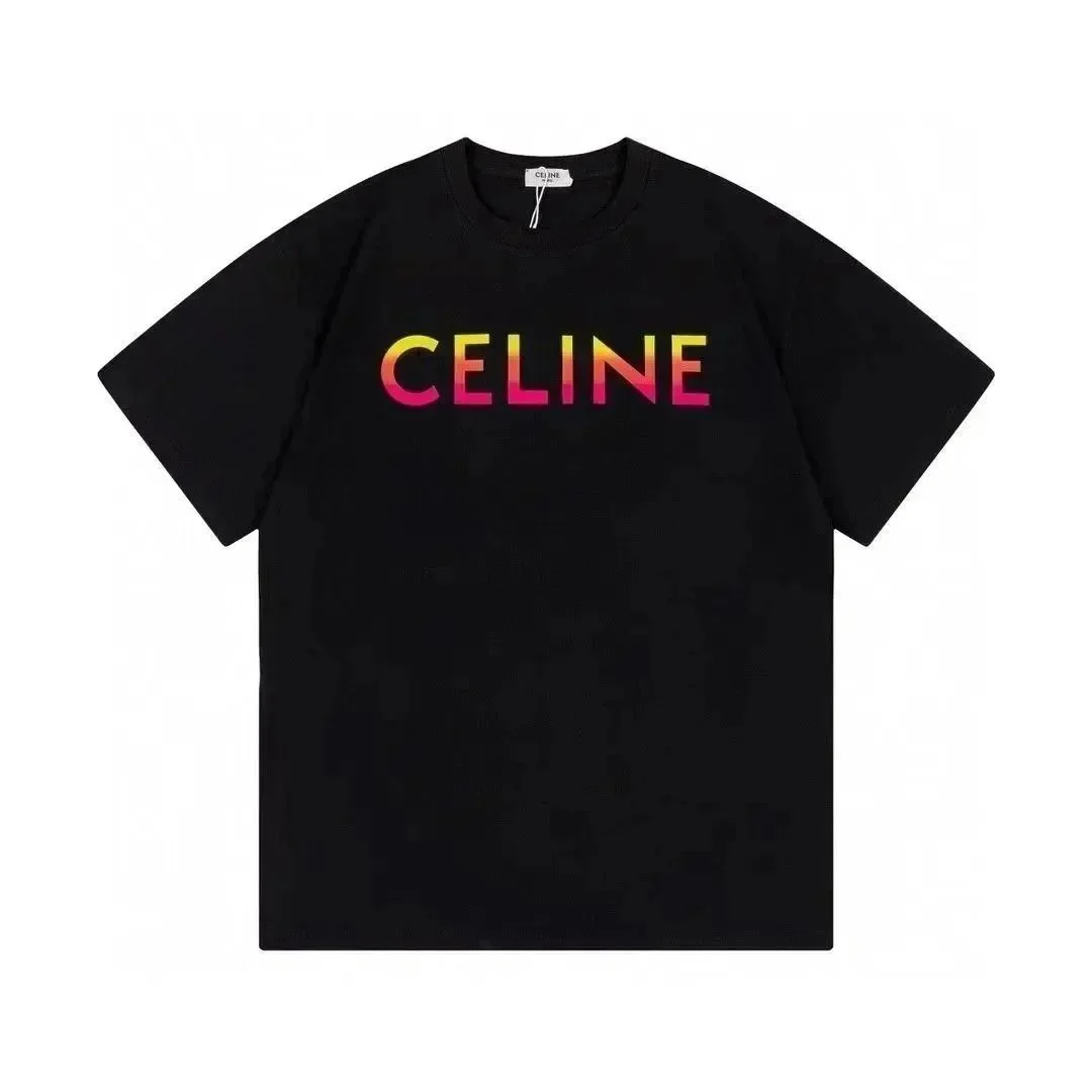 Celine Celine Classic Logo Black/Gradient Logo T-Shirt Black