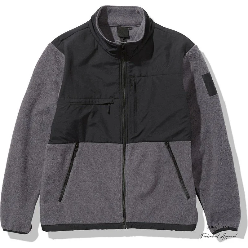 Other Two-Tone Black and Gray Fleece Jacket Grey - 1