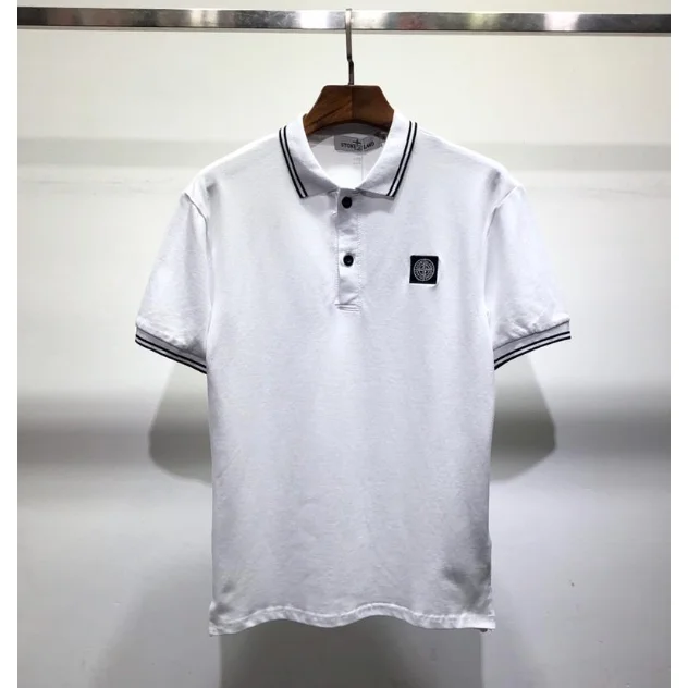 Stone Island Stone Island White/Black Polo Shirt White