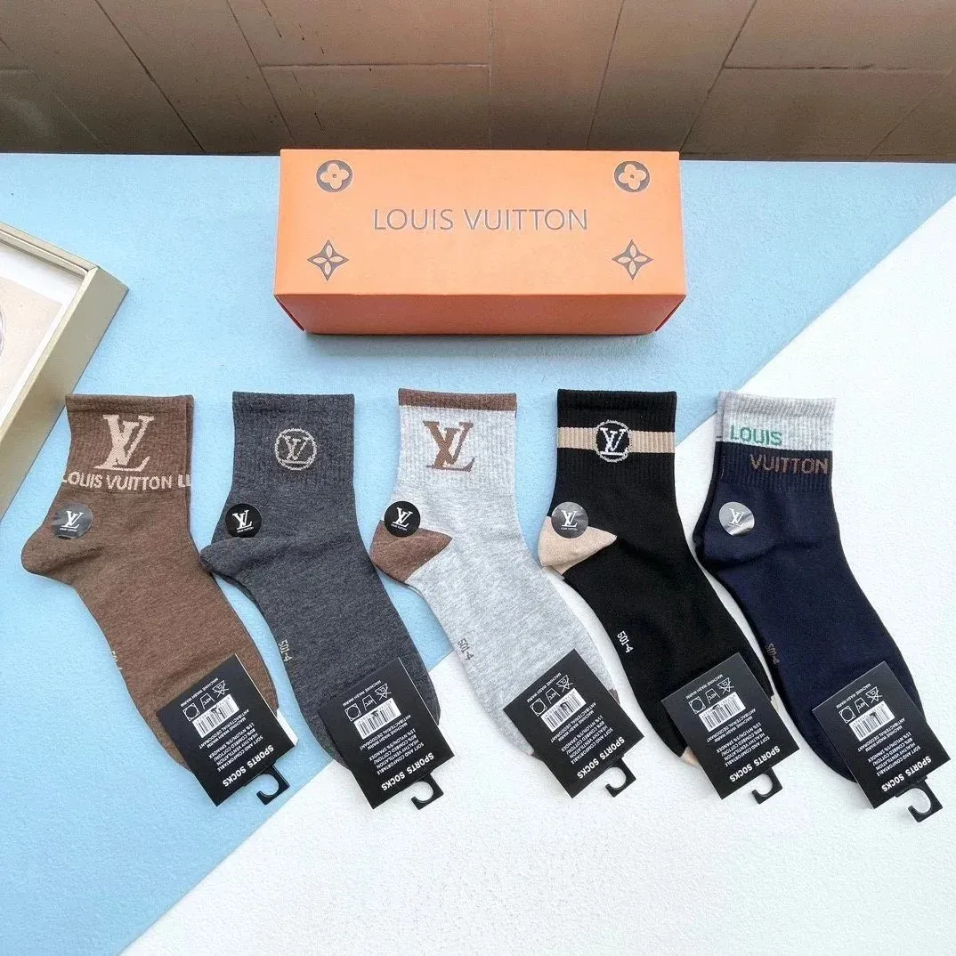 Louis Vuitton Louis Vuitton LV Monogram Sports Socks 06 Brown