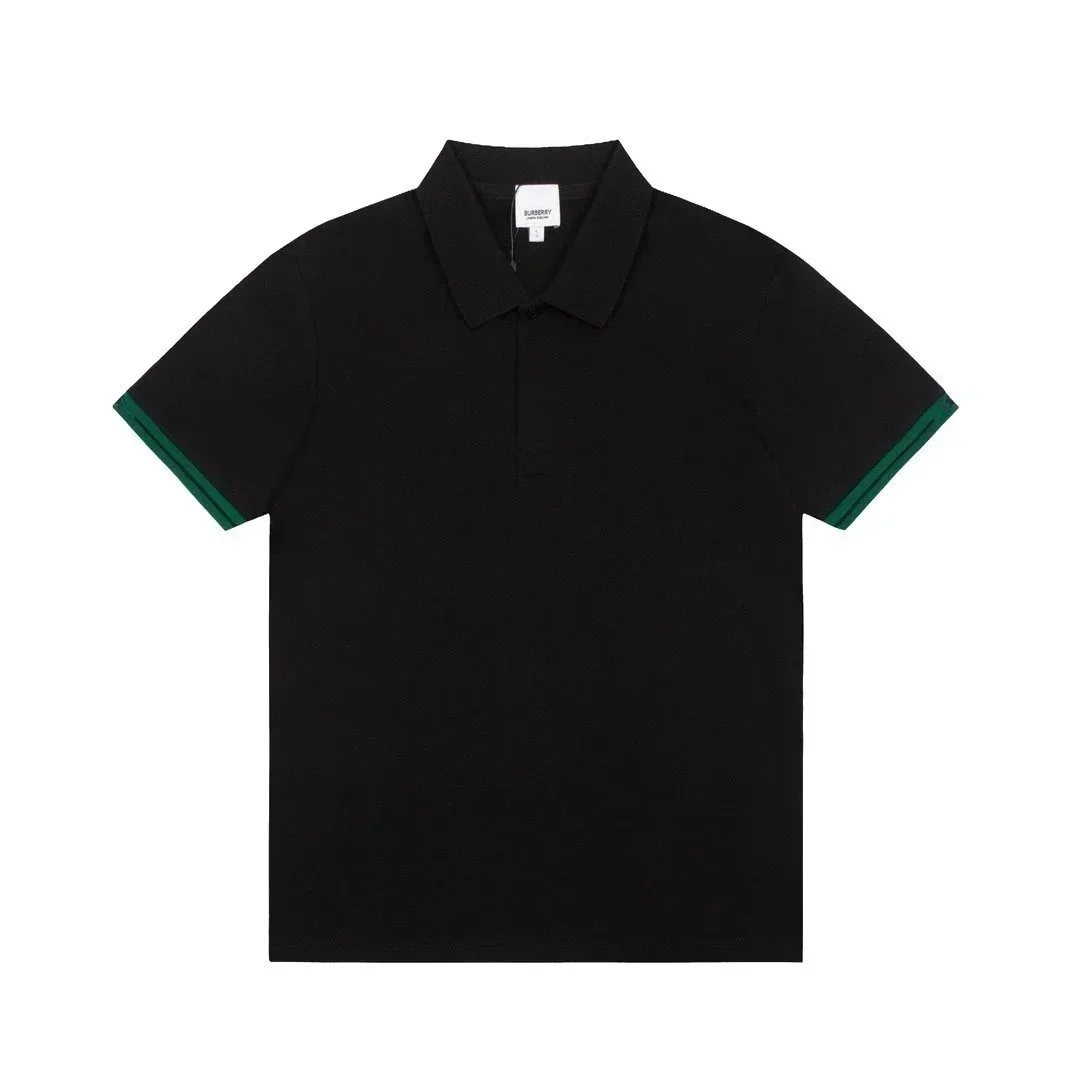 Burberry Burberry Black/Green Trim Polo Shirt Black