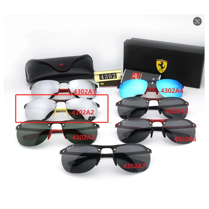 Ray-Ban Ray-Ban x Ferrari Aviator 4302A2 Silver/Yellow Sunglasses Silver
