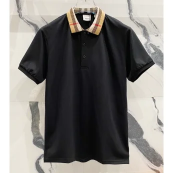 Burberry Burberry Classic Check Black Polo Shirt Black
