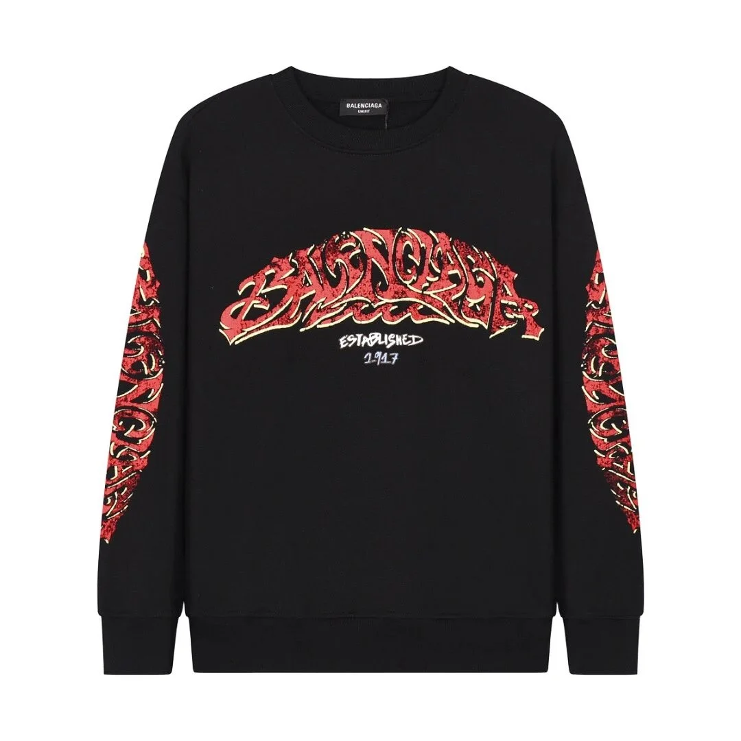 Balenciaga Balenciaga Graffiti Logo Sweatshirt Black Black