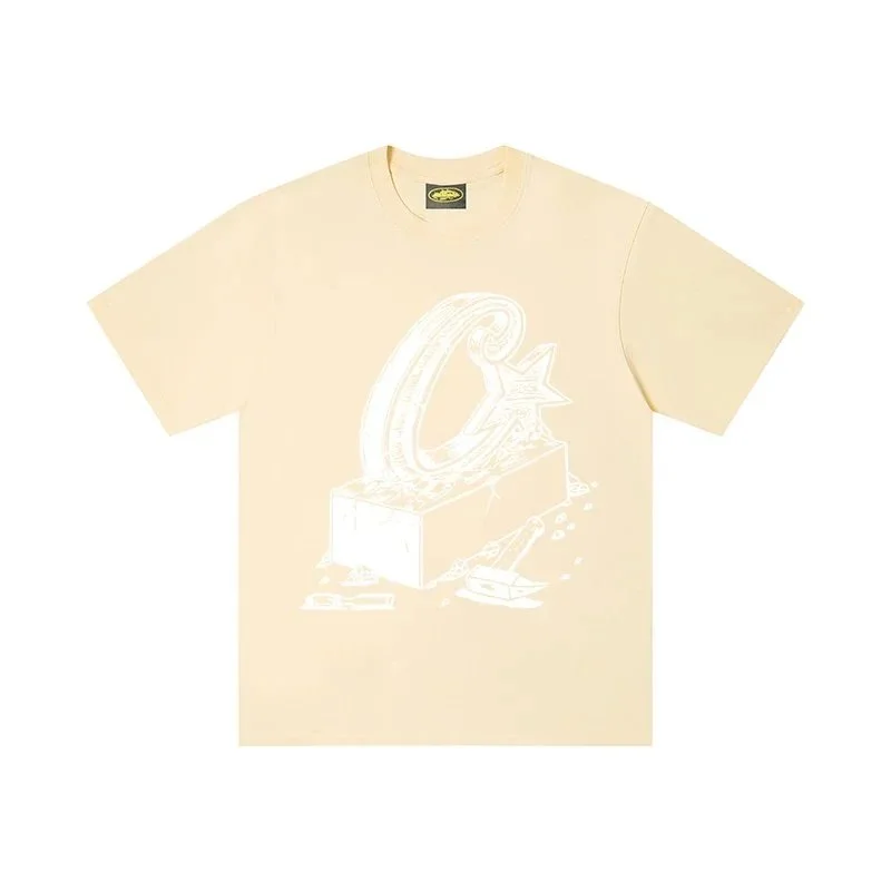 Other Unisex Beige Graphic T-Shirt Beige - 1