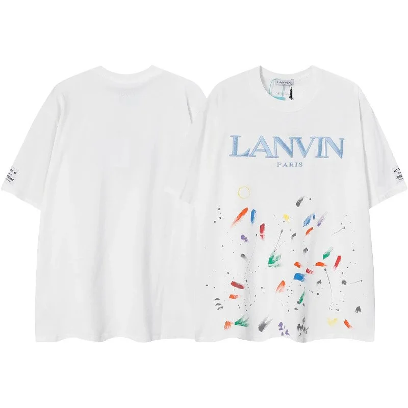 Lanvin Lanvin White Ink Splatter T-Shirt White