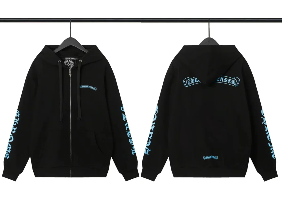 Chrome Hearts Chrome Hearts Zip-Up Hoodie Black/Cyan Black