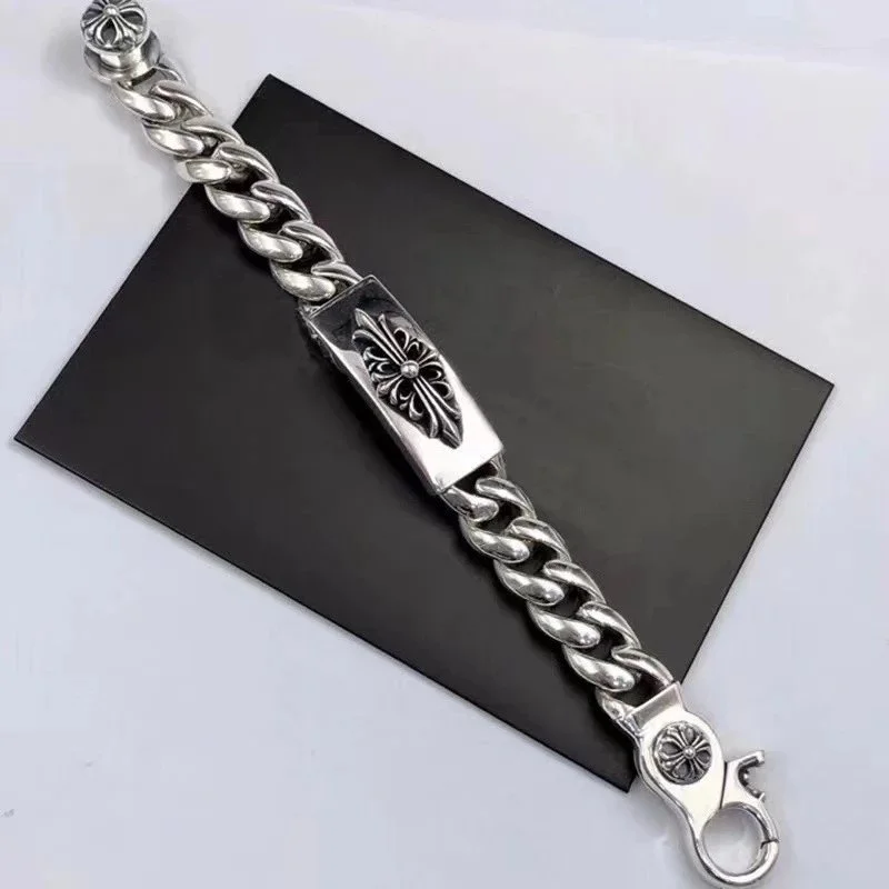 Chrome Hearts Chrome Hearts Floral Cross Silver Bracelet Silver