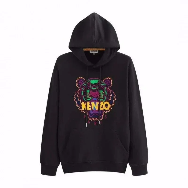 Kenzo Kenzo Tiger Head Black Hoodie Black - 1
