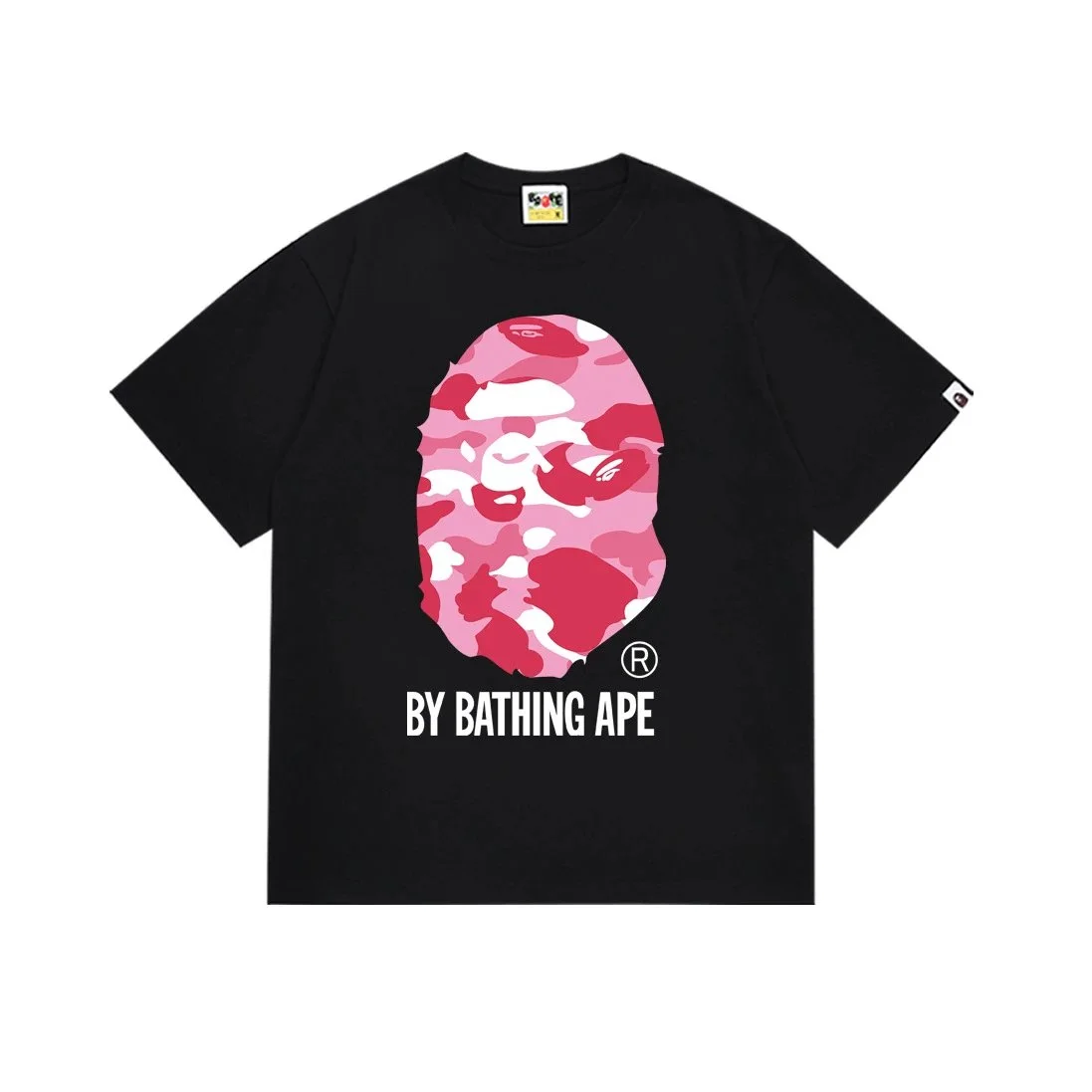 A Bathing Ape A Bathing Ape ABC Camo Pink Camo T-Shirt Black - 1