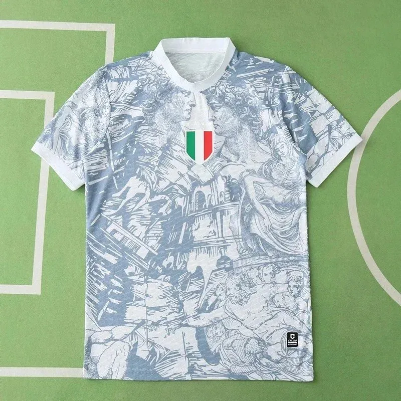 Other Italian Art Print Jersey Shirt Blue - 1