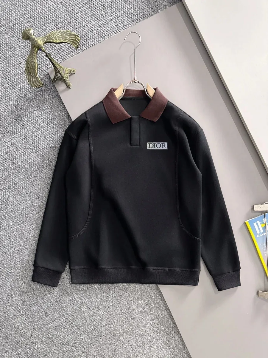 Dior Dior Classic Logo Black Polo Sweatshirt Black - 1