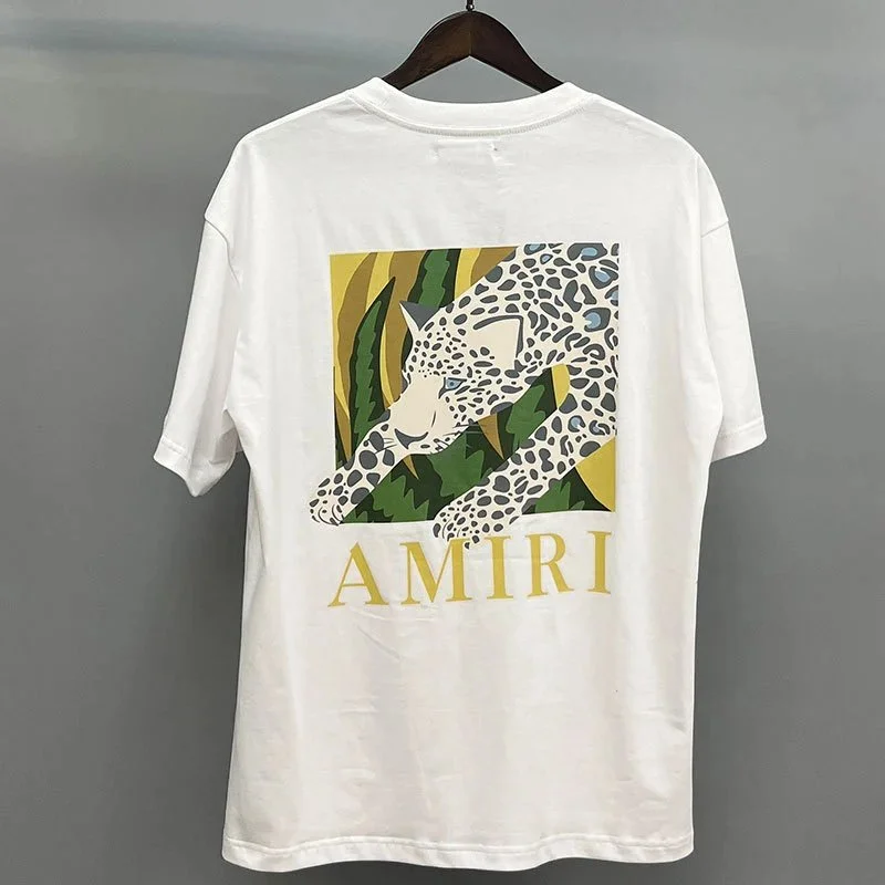 Amiri Amiri White Leopard Print T-Shirt White - 1