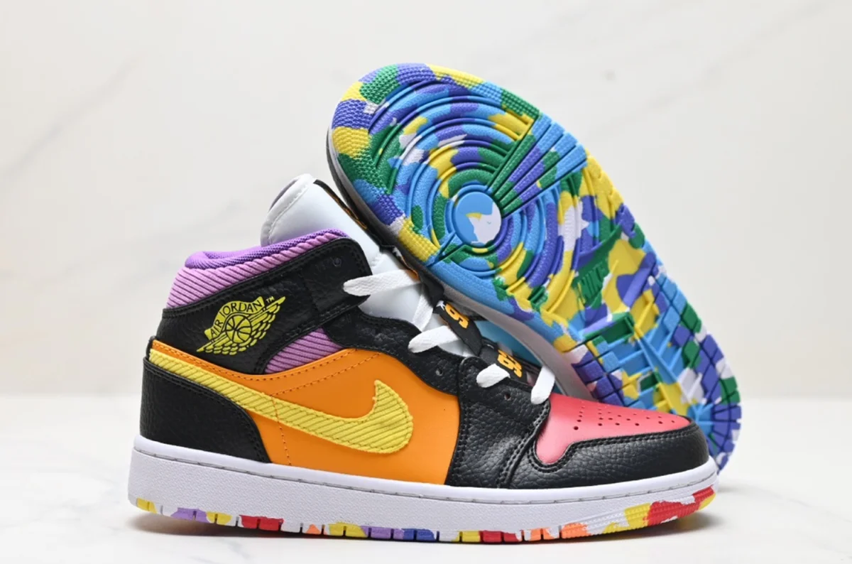 Nike Nike Air Jordan 1 Mid 'Rainbow' Sneakers Multicolor - 1