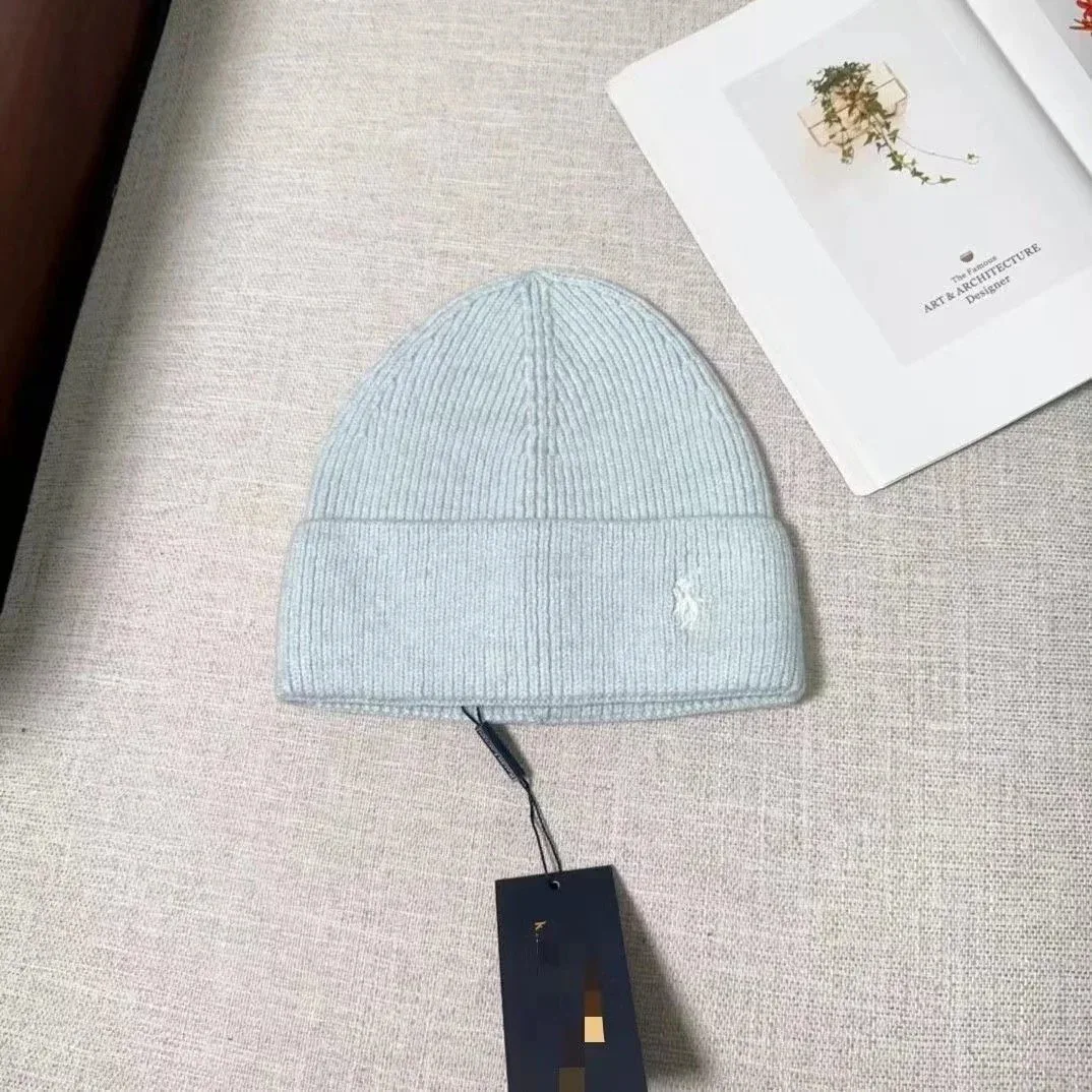 Polo Ralph Lauren Polo Ralph Lauren Classic Logo Baby Blue Knit Beanie Blue - 1