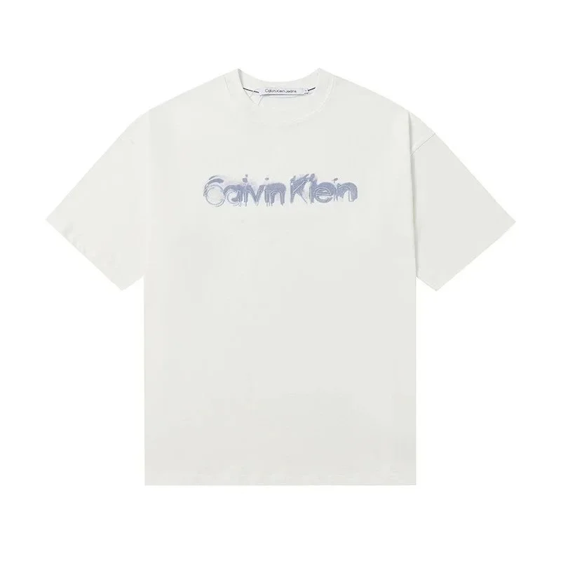 Calvin Klein Calvin Klein Oversized T-Shirt White with Blue Logo White - 1