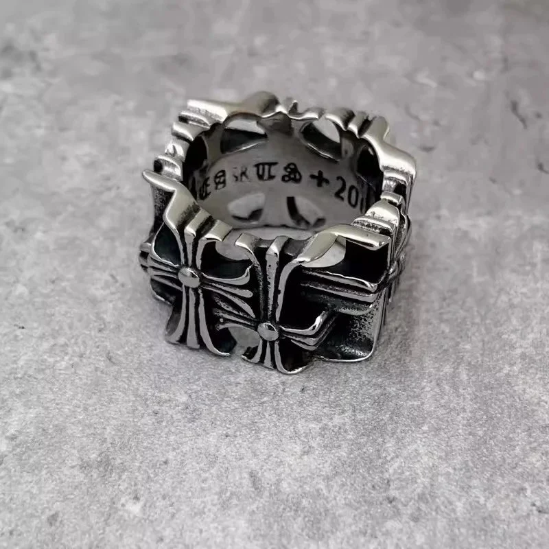 Chrome Hearts Chrome Hearts CH Cross Ring T款式 Silver - 1