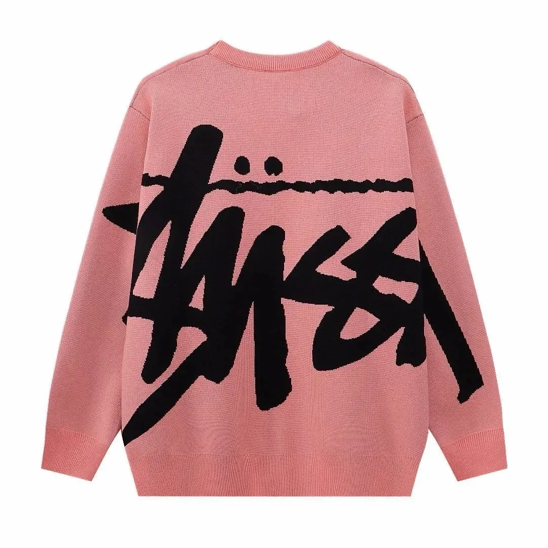 Stussy Stussy Basic Logo Big Logo Pink Sweater Pink