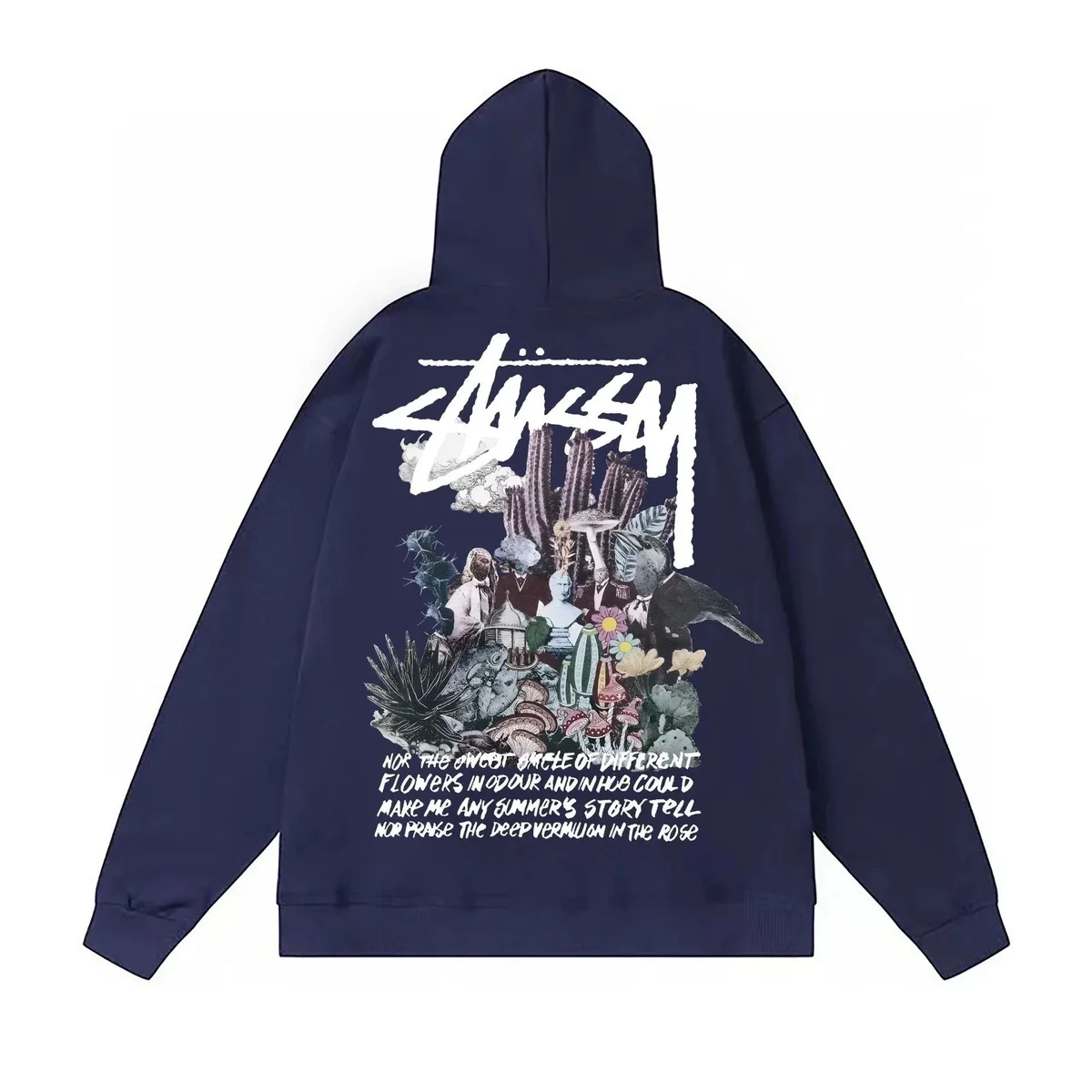 Stussy Stussy Stussy Designs BB-029 Navy Graphic Hoodie Navy - 1