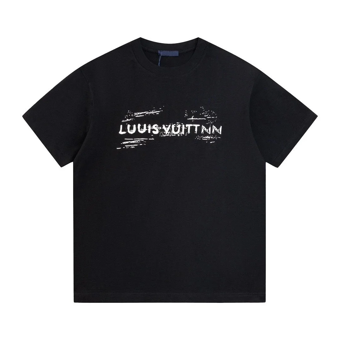 Louis Vuitton Louis Vuitton Black Distressed Logo T-Shirt Black