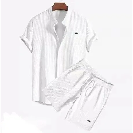 Lacoste Lacoste White Striped Co-ord Set White - 1