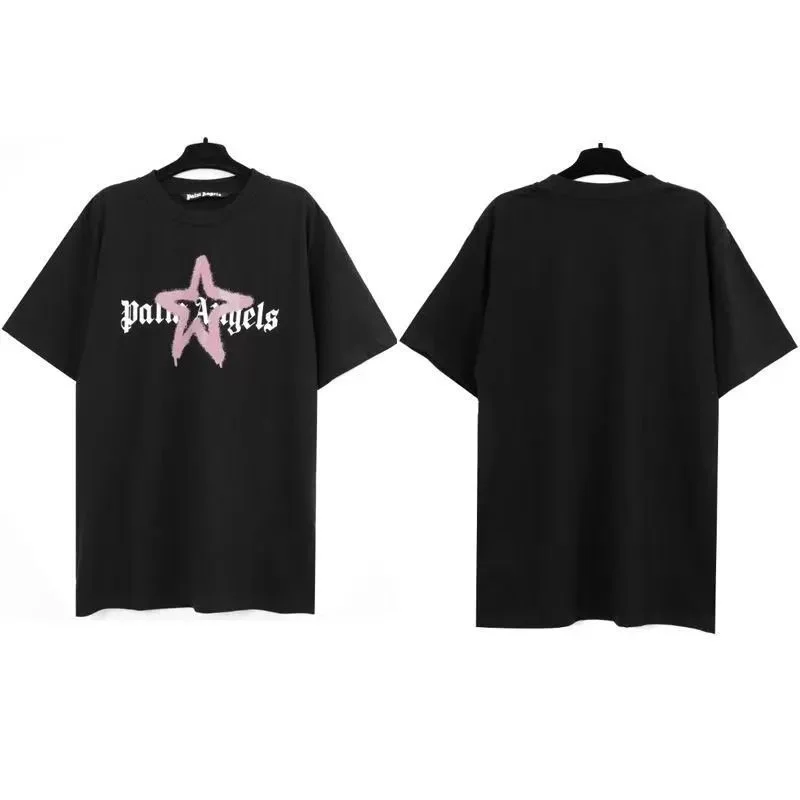 Palm Angels Palm Angels Black Pink Star T-Shirt Black - 1