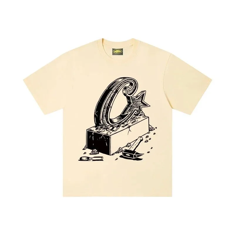 Other Unisex Beige C Graphic T-Shirt Beige - 1
